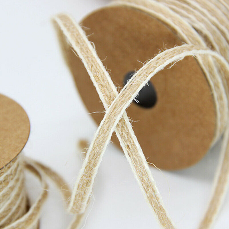 10M Natural Hemp Linen Cord Twisted Burlap Jute Twine Rope String Craft Decor HN