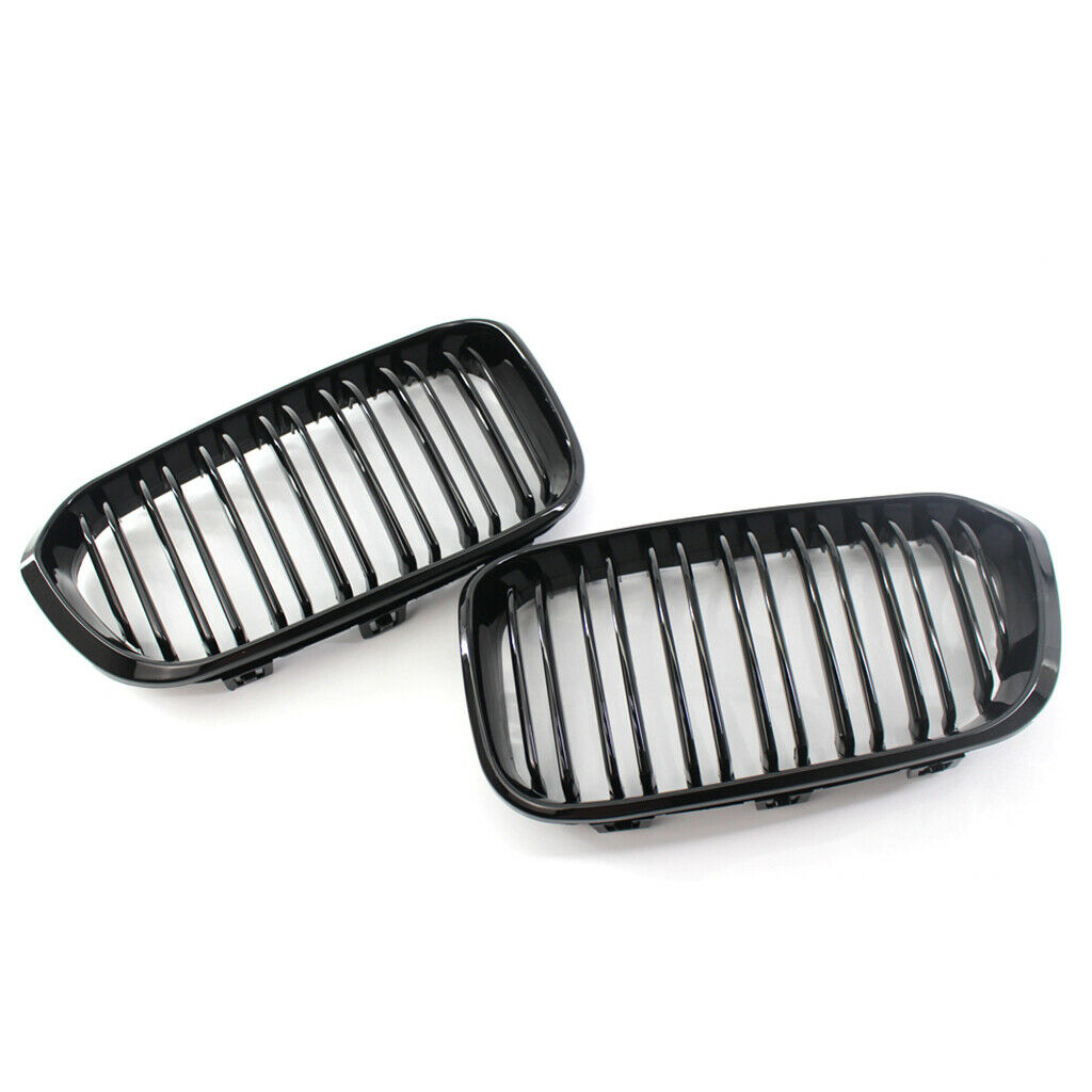 Front Bumper Intake Kidney Double Line Grill Grille Fit For BMW F20 15-2017