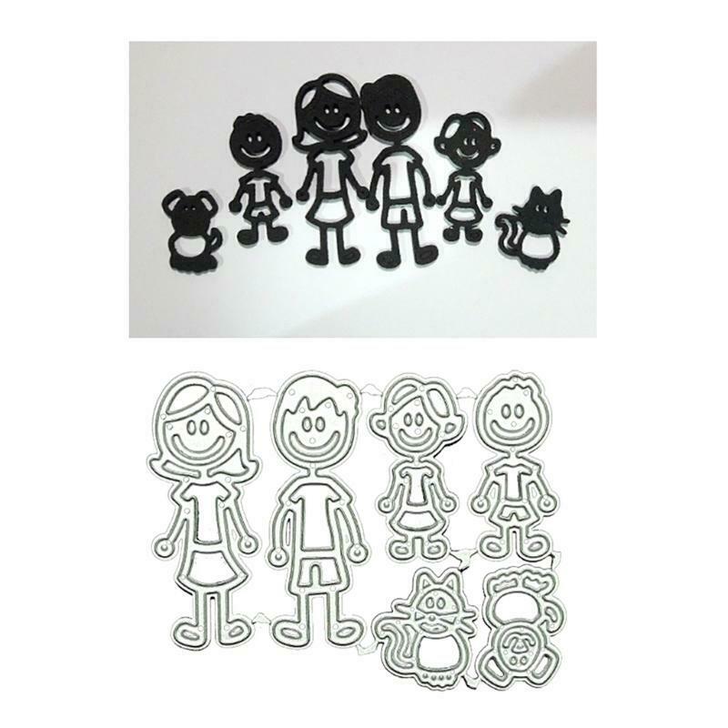 Family Pet Metal Cutting Dies Stencil DIY Scrapbooking Album Paper Card Template