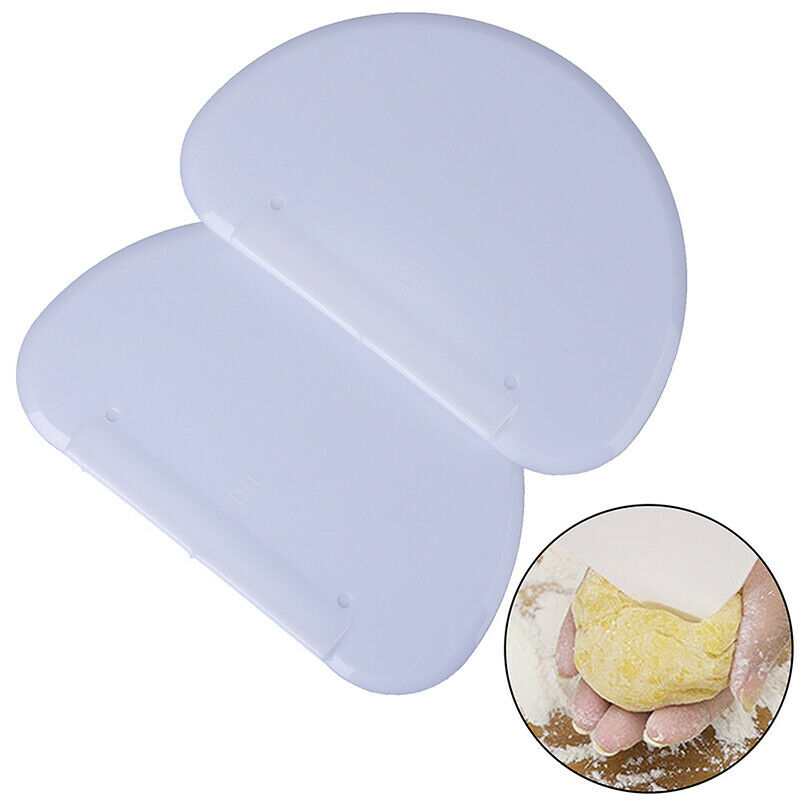 White Pastry Dough Cutter cake Tools Scraper Flexible Safe Plastic Kitche.l8