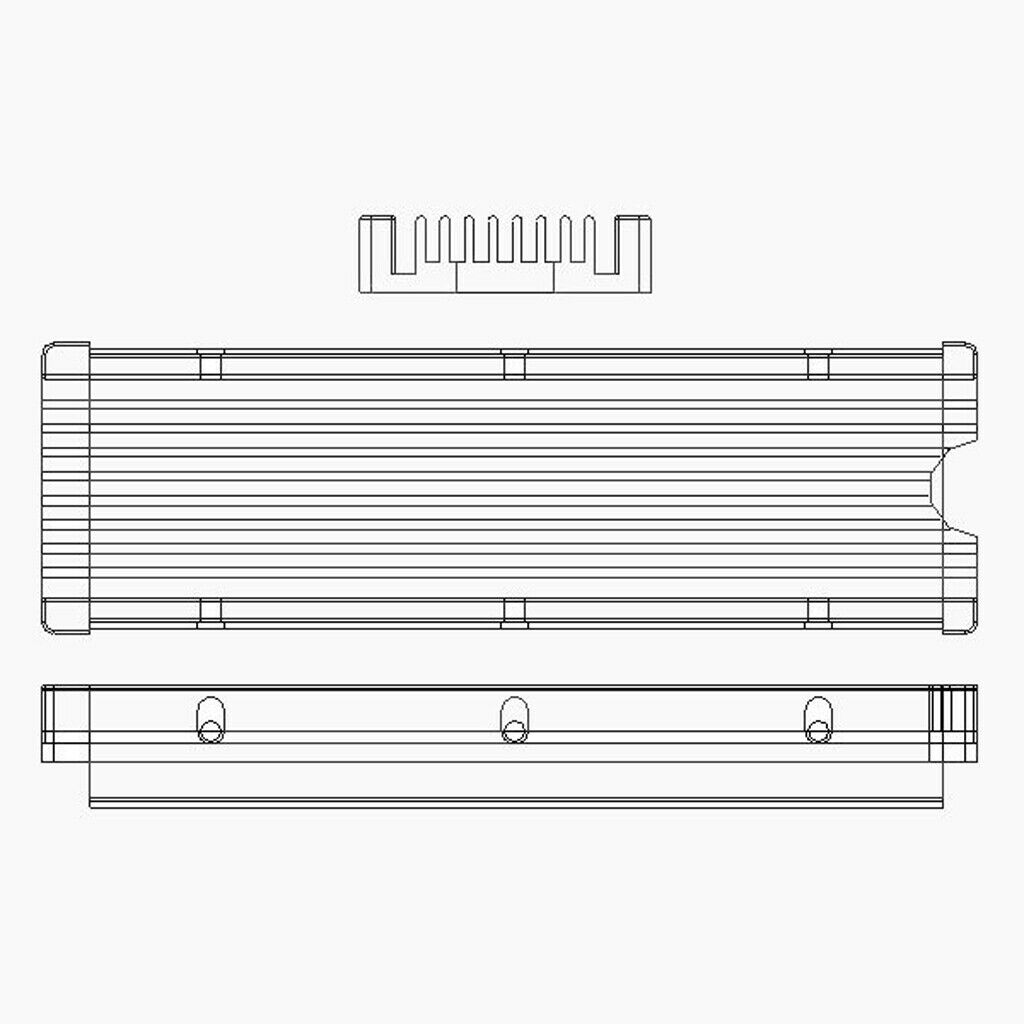 Aluminum Heatsink, Radiator Heat Sink Cooling Fin for M.2 2280 SSD, Red