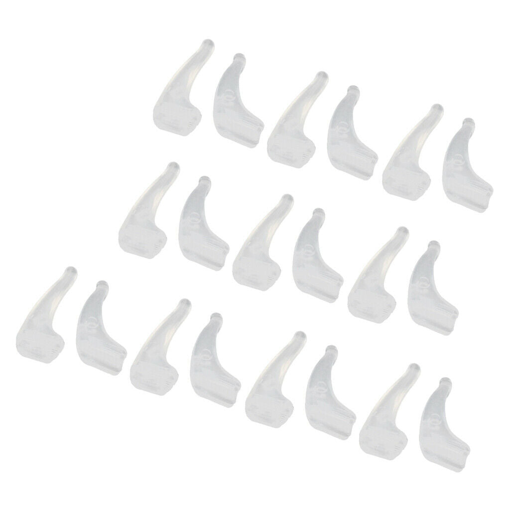 3X 10 Pairs Anti Slip Glasses Ear Hook Tip Spectacles Grip Temple Holder Clear