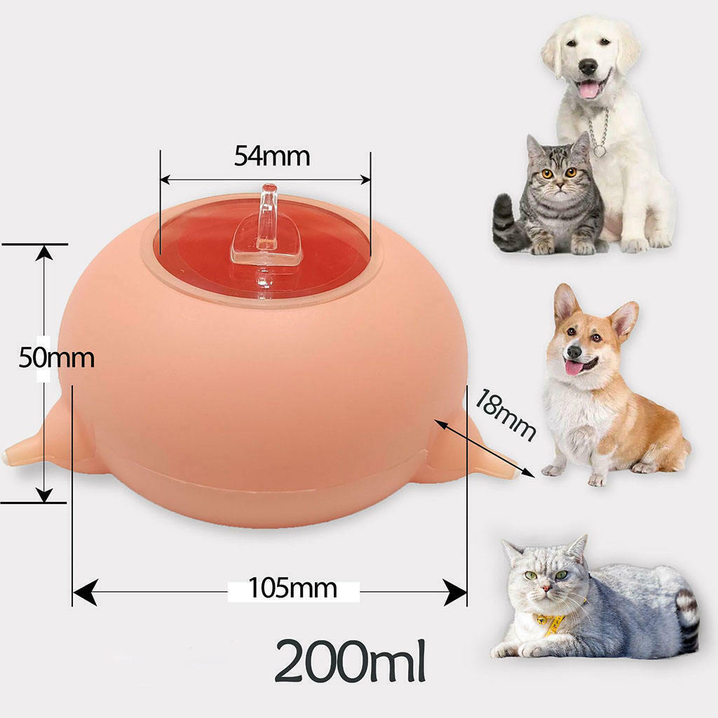 Puppy Bubble Feeder Milk Bowl Portable Kitten Doggie Nipples Feeding Station