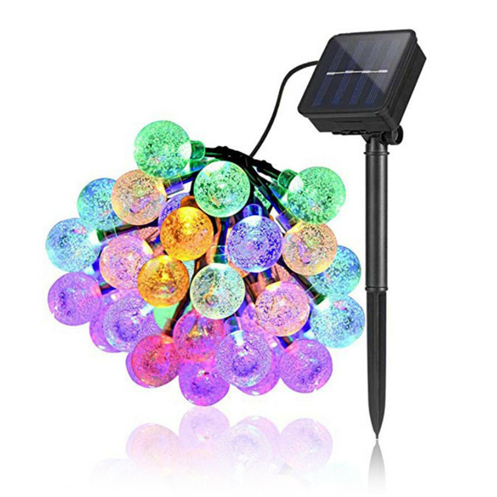 Colorful Ball Light Solar Powered Waterproof for Patio Porch Christmas Gift