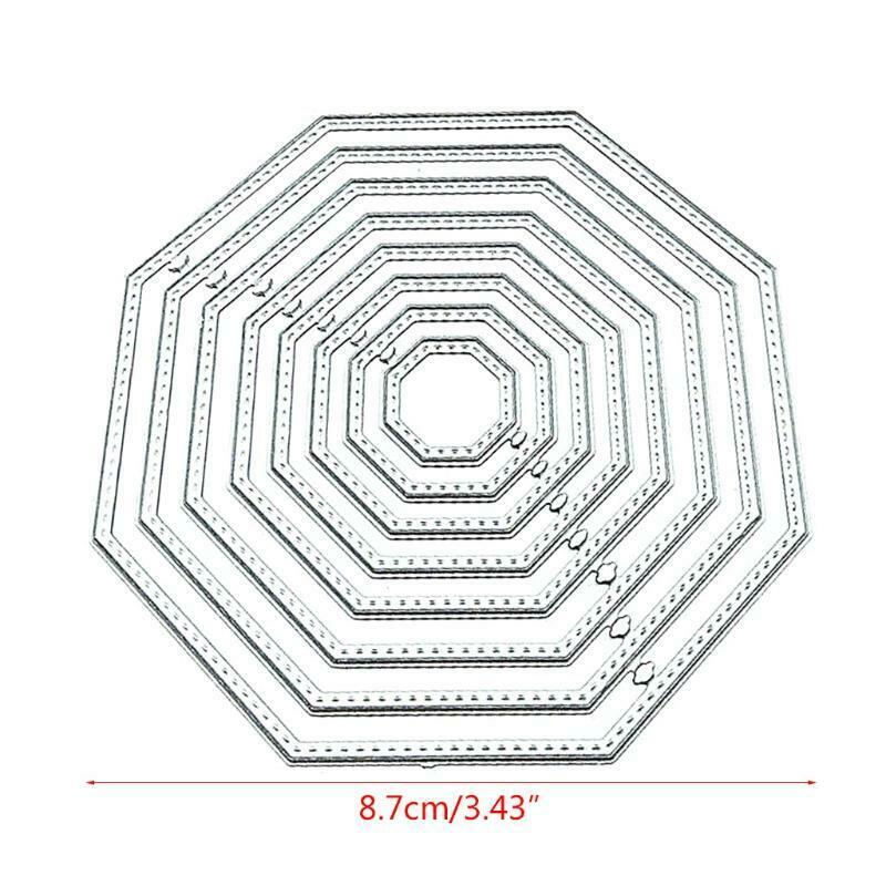 Octagon Metal Cutting Dies Stencil DIY Scrapbooking Album Paper Card Template