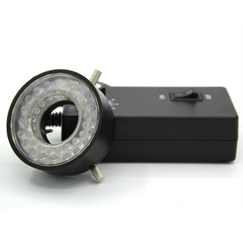 Microscope Ring Light Lamp Adjustable Inner 27/47mm with 40 LED White Brightness