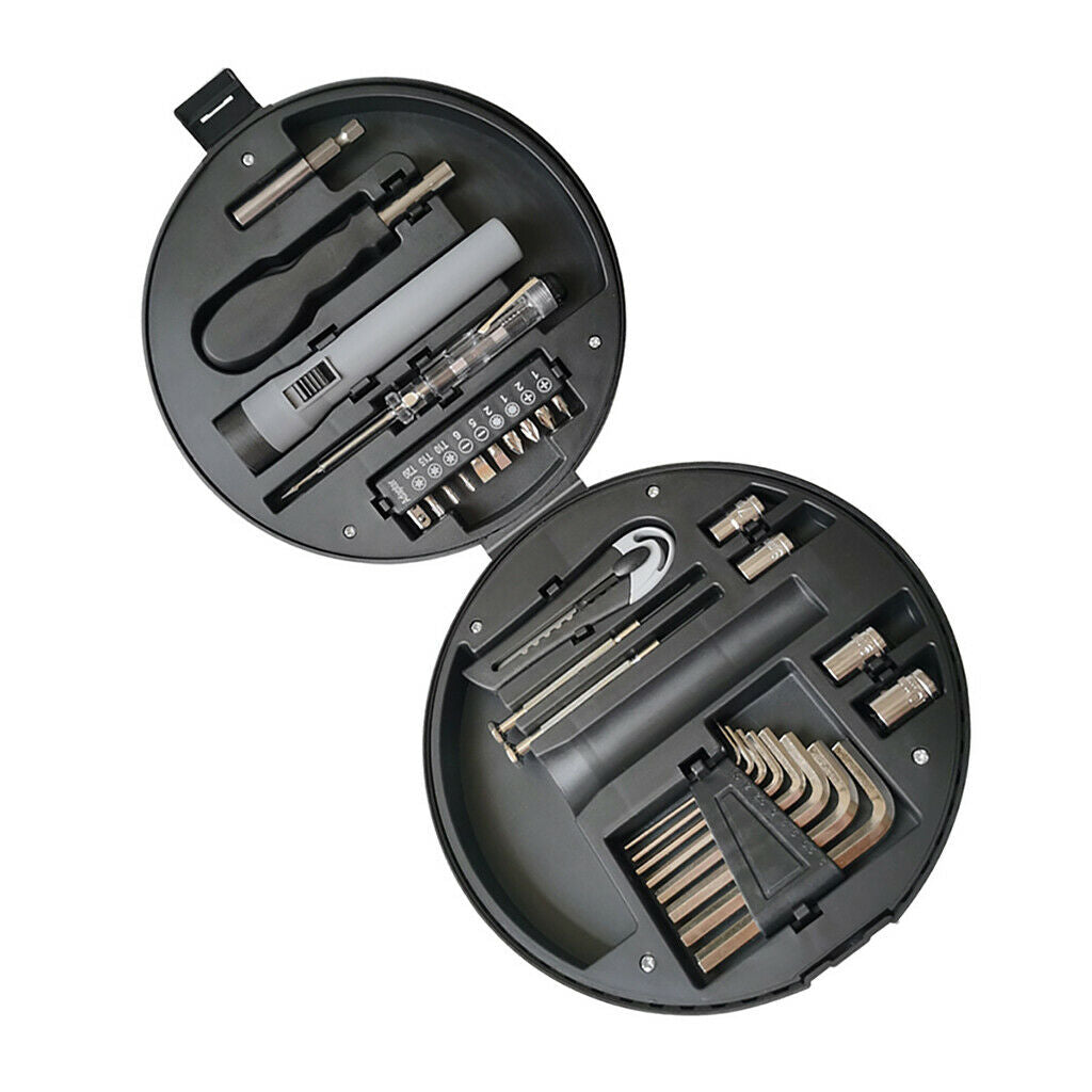 29 Pieces General Home Repair Flashlight Hand Tools Kit with Storage Case