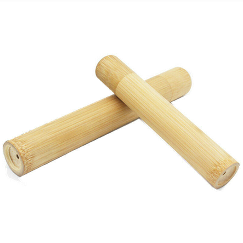 Wood Toothbrush Tube Storage Box Container Travel Case Organizer Home Accessory
