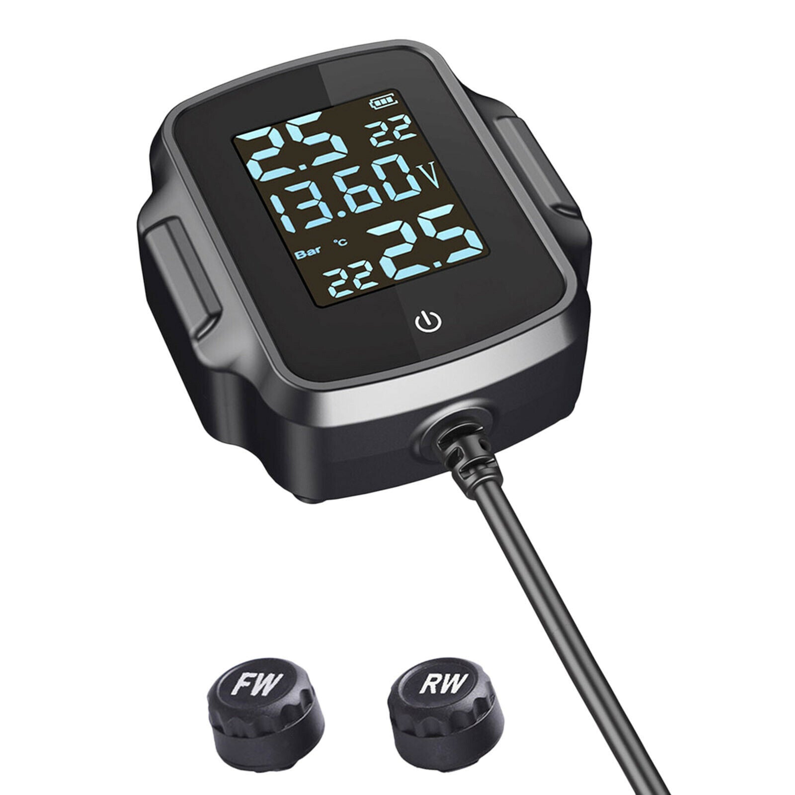 Motorcycle TPMS Tire Pressure Monitoring System Warning Wireless USB Charger