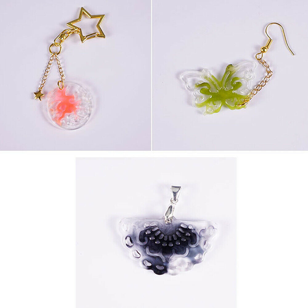 DIY Crystal Epoxy Mould Hollow Earrings Pendant Jewelry Silicone Mold Handcrafts