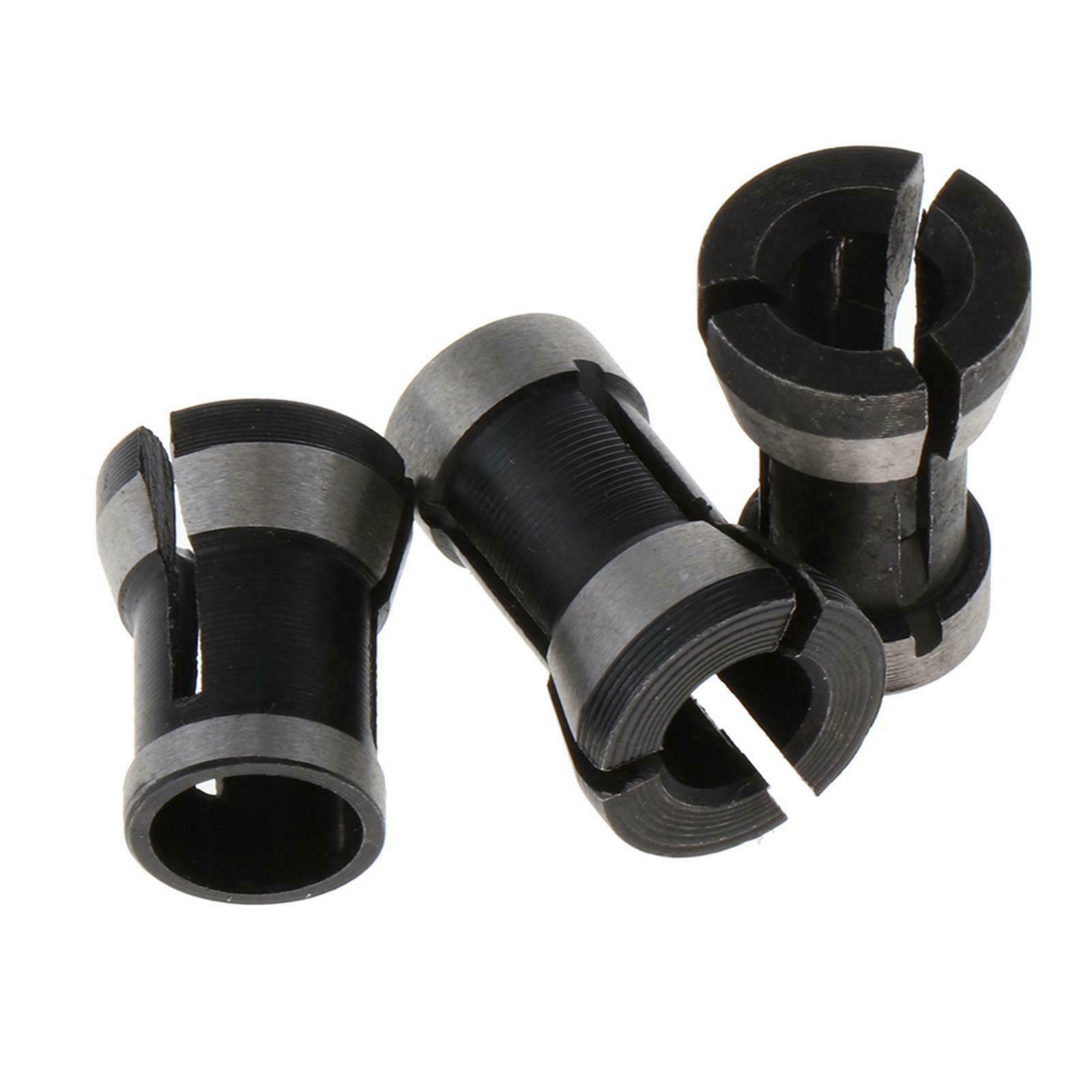 3pcs Steel Collet Chuck Milling Collet Adapter Chuck Head Carving 6/6.35/8mm