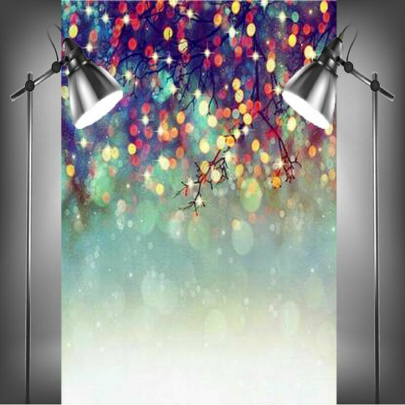 5x7FT Merry Christmas Glitter Tree Photography Background Vinyl Photo Backdrop