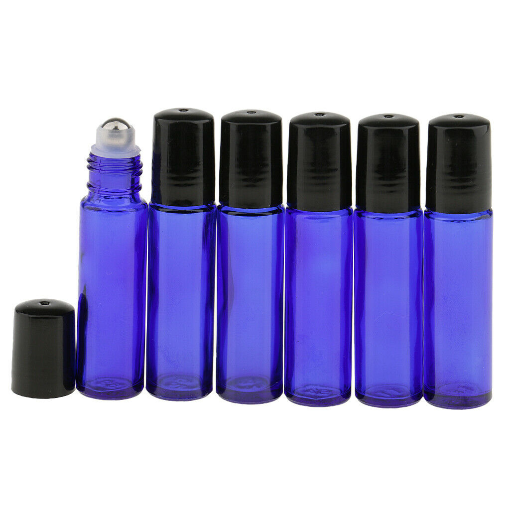 12x GLASS Essential Oils Empty Roller Ball Bottles