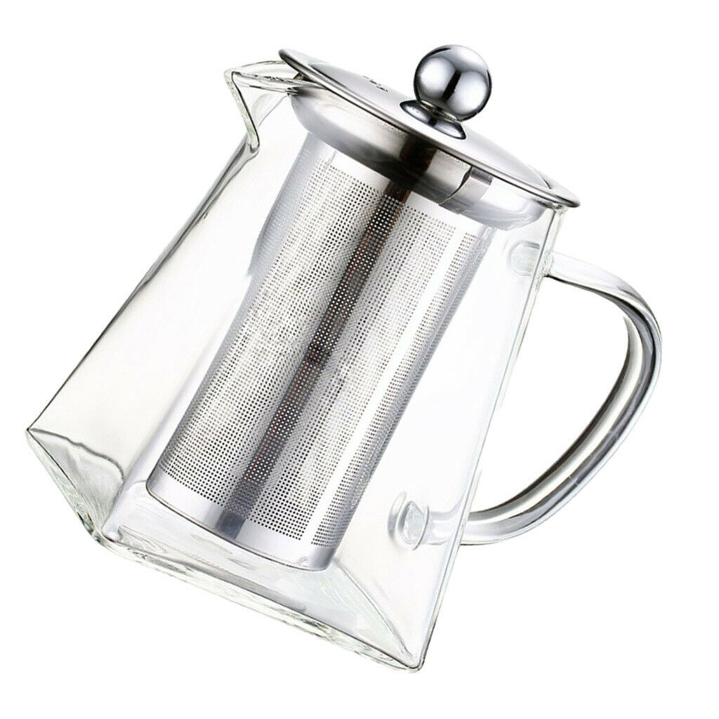 2x Glass Tea Pot With Removable Infuser,