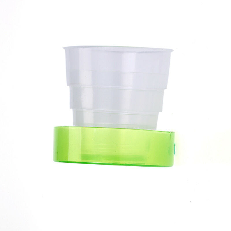 plastic retractable folding cup telescopic collapsible outdoor travel random  KX