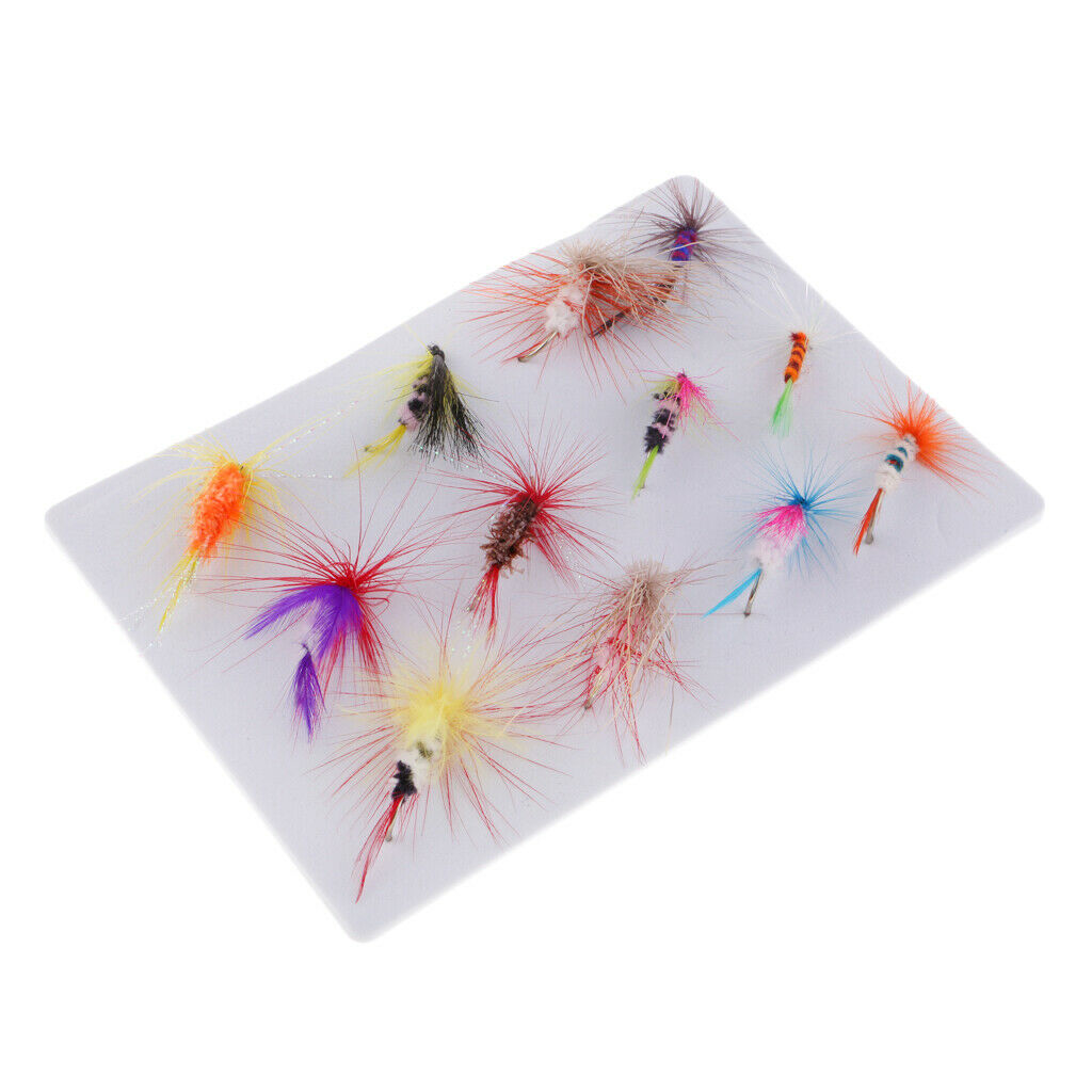 12pcs Saltwater Flies Bass Trout Minnow Lures Fishing Flies Fly Assortment