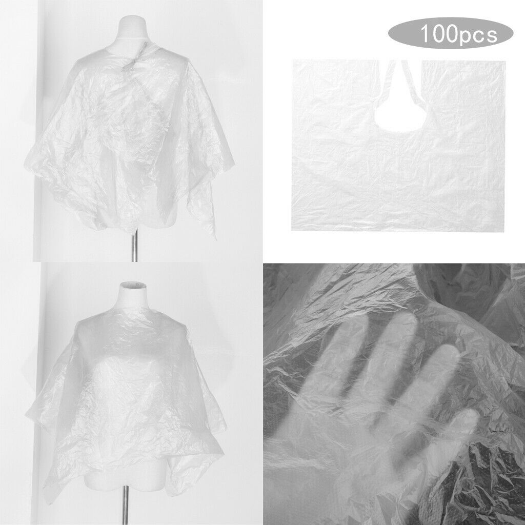 150-pack Clear Hair Cutting Capes Salon Gown Bibs Unisex for Hairdresser