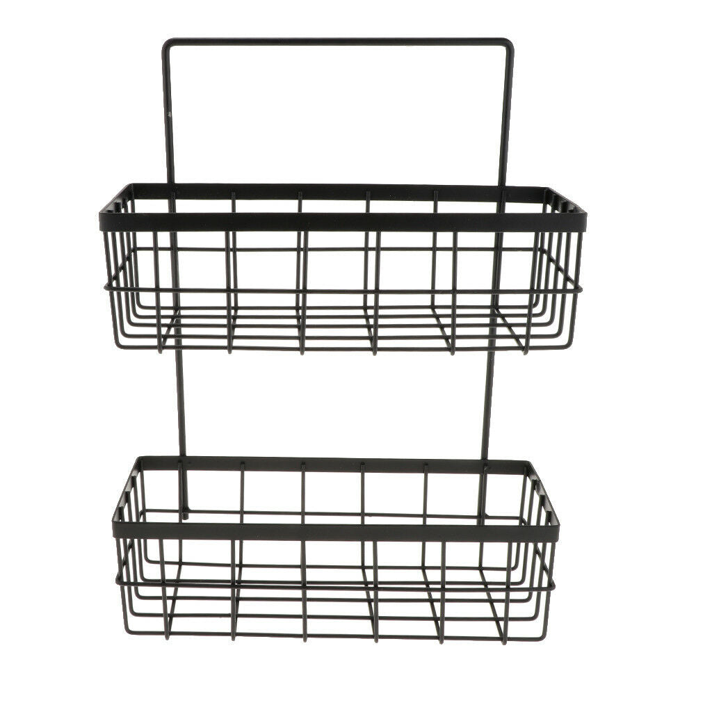 Bathroom Shower Caddy Wall Corner Rack Shelf Shampoo Bottle Storage Black