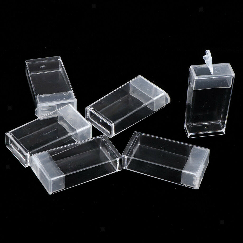 Empty Plastic Jar Storage Box for Beads,Jewelry,Pills,Rhinestones 6 Jars