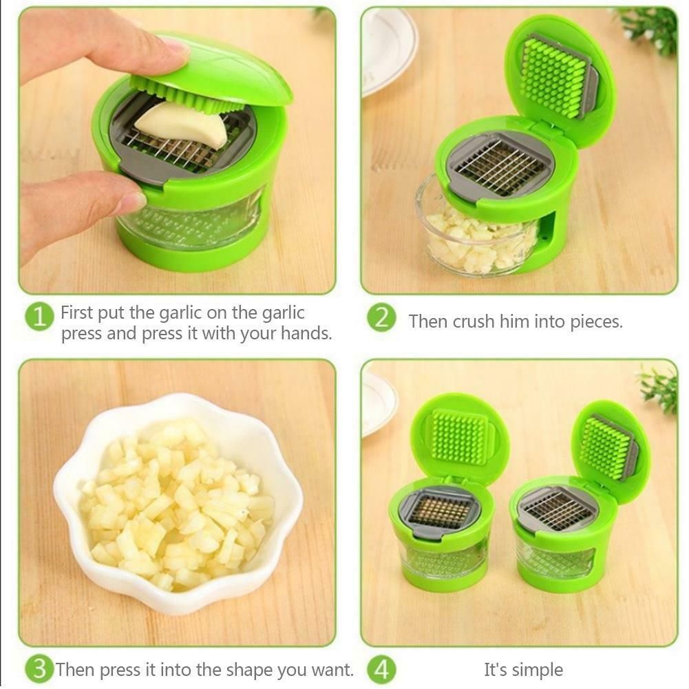Portable Mini Garlic Grater Chopper Slicer Onion Hand Press Grinder Crusher @