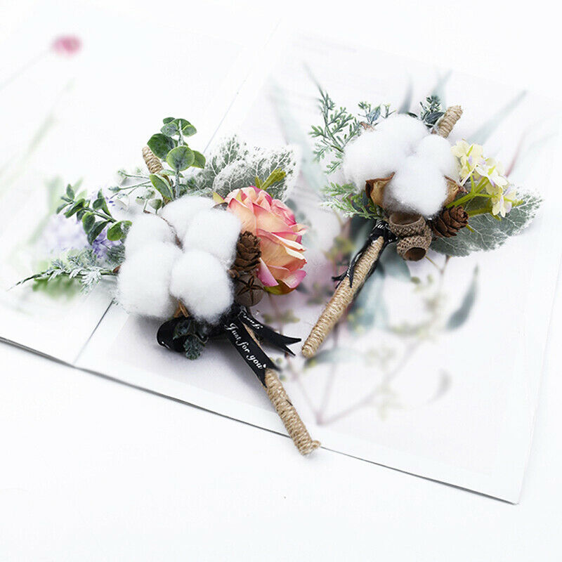 6pcs Artificial flowers cotton bouquet christmas decorative flowers wreat.l8