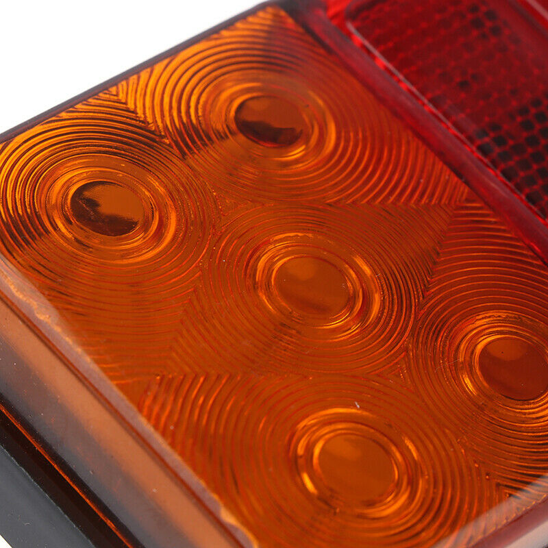 1Pair Amber Red Car Truck Trailer Rear Led 10LED Tail Indicator Stop Brake LBDA
