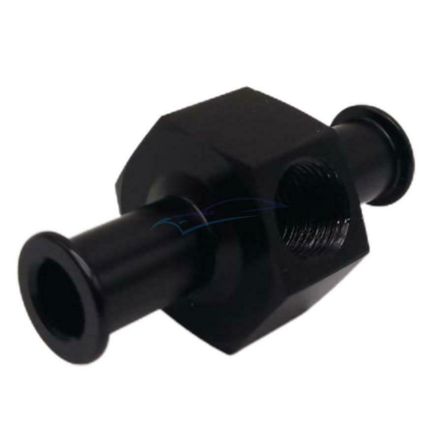 1PC Fuel Nitrogen Pressure Gauge Universal Adapter 3/8" Hose 1/8" Npt Port Black