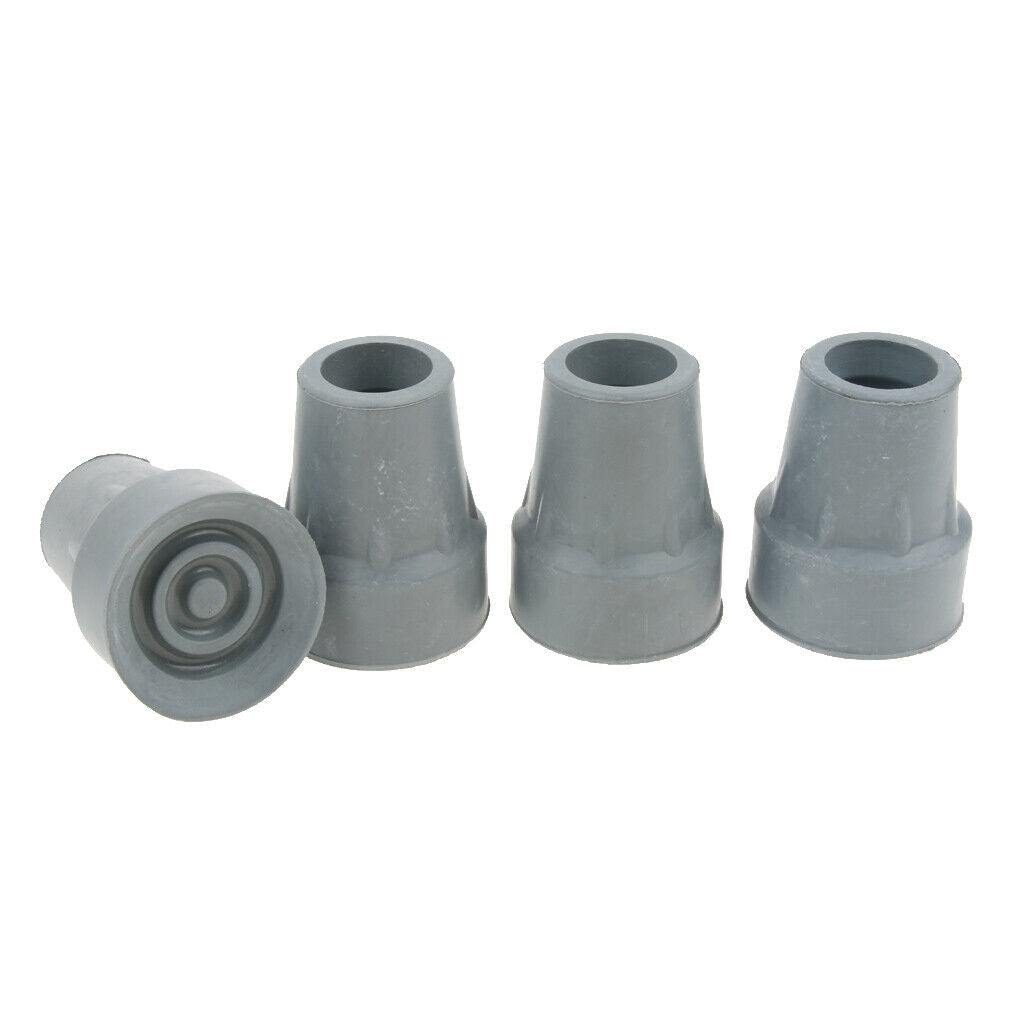 Rubber Cane &  Tips - Pack of 4 - Anti Skid Chair Leg Tips Caps, Trekking