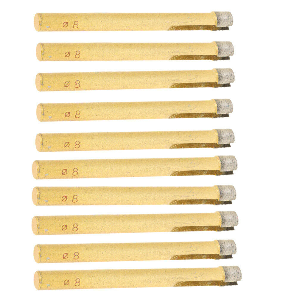 10PCS 8mm Diamond Holesaw Tile, Ceramic, Porcelain, Marble, Drill Bit New