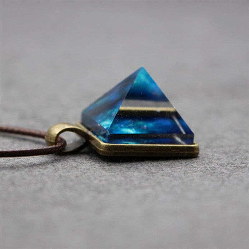 Pyramid Natural Luminous Beauty Pendant Fantasy Luminous Star Necklace Cool WDGR