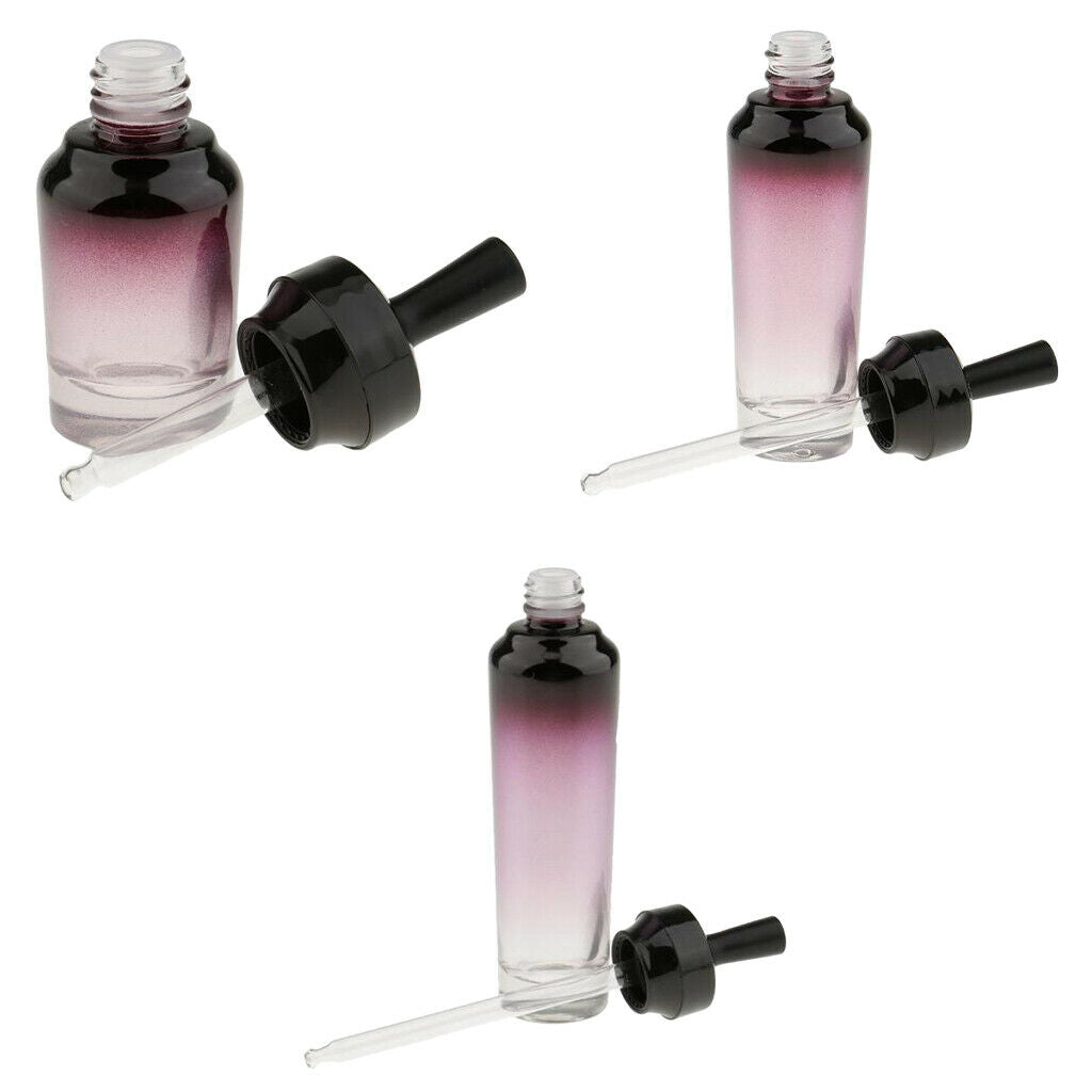 3 Sizes Empty Glass Eye Dropper Bottles Essential Oil Perfume Pipette Vials