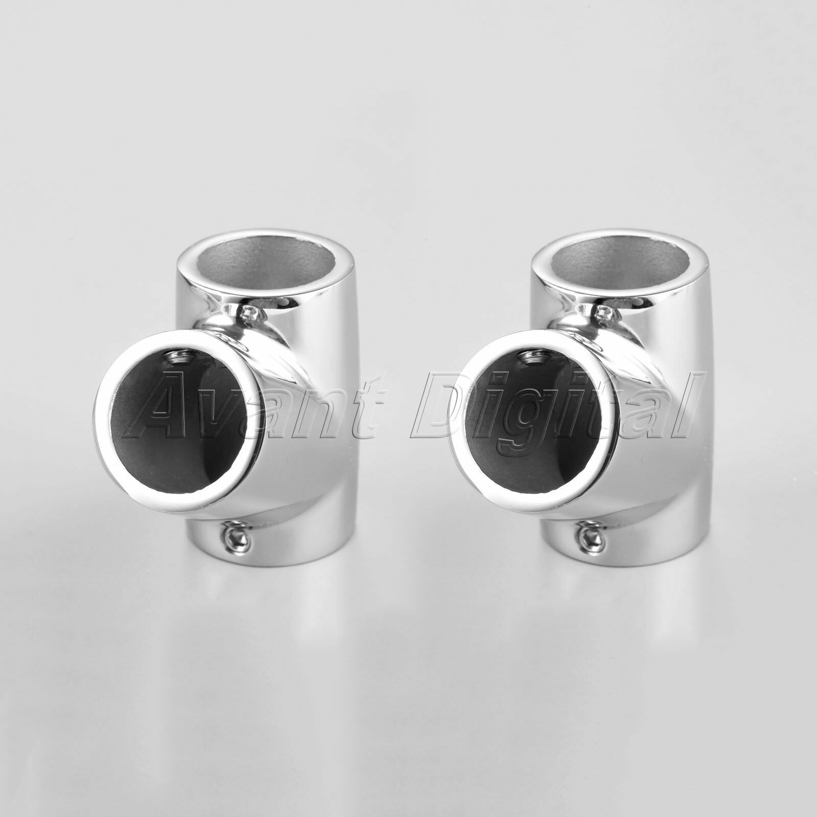 2Pcs 316 marine stainless steel Boat Hand Rail 60 Degree Tee Forting 7/8"" Tube