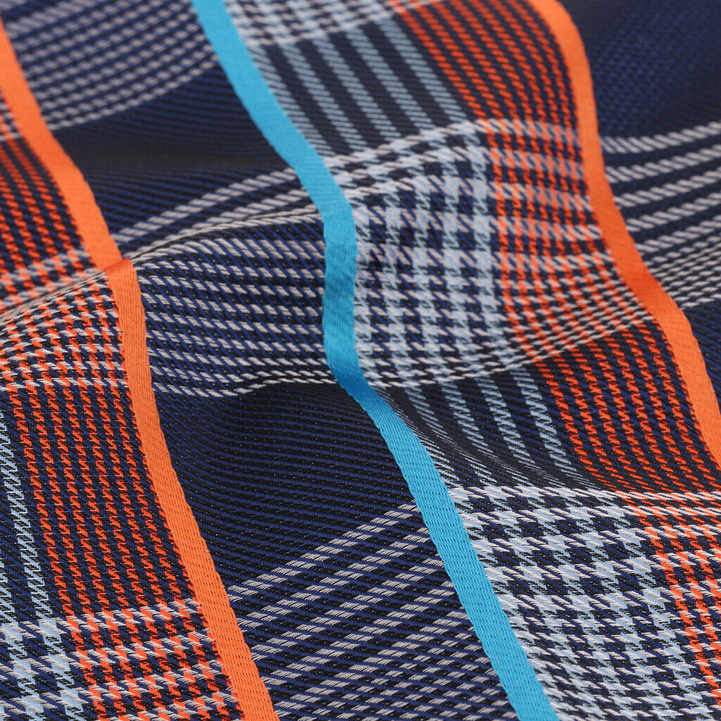 Cotton Plaid Men's Handkerchief Square Decorative Suits Grid Hanky Style 01
