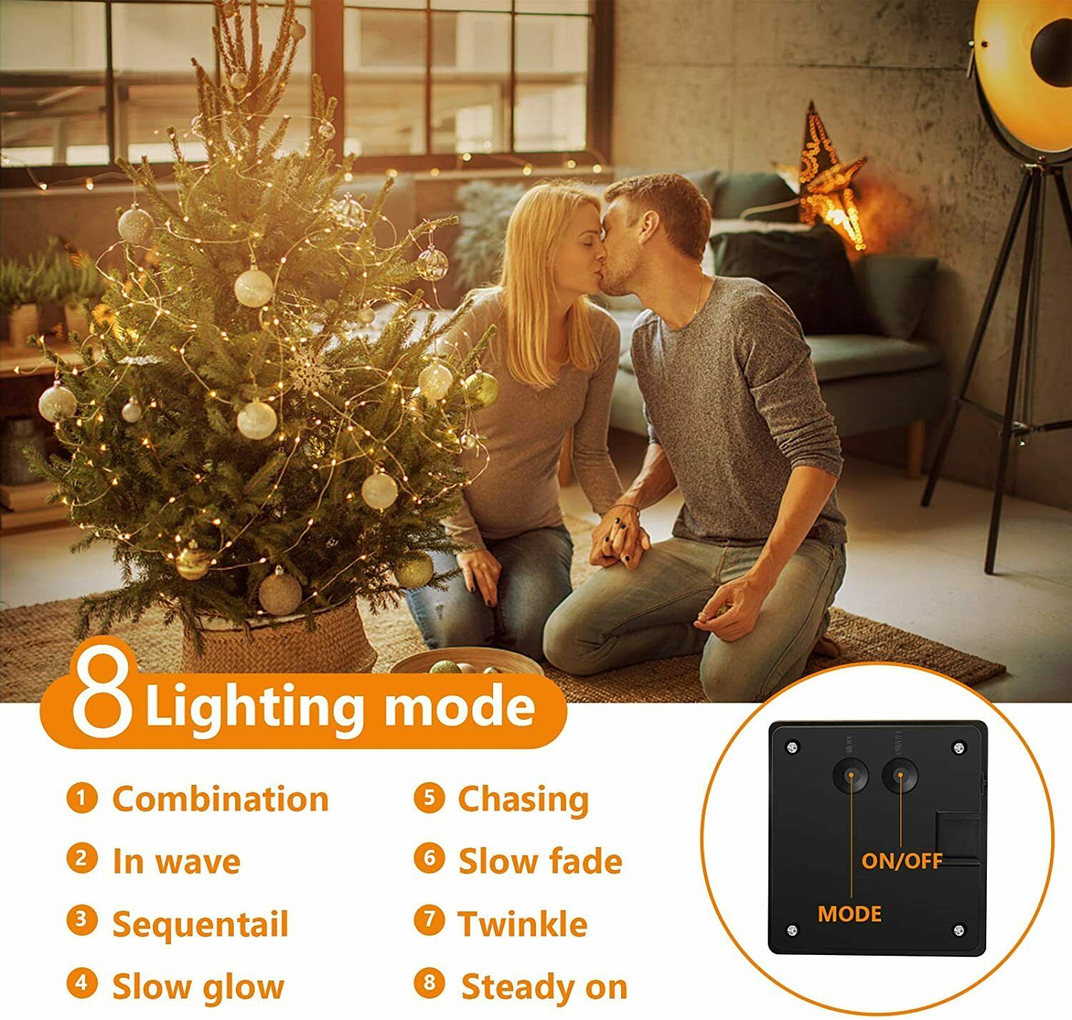 22M LED Solar Rope Tube String Fairy Lights Strip Outdoor Garden Waterproof
