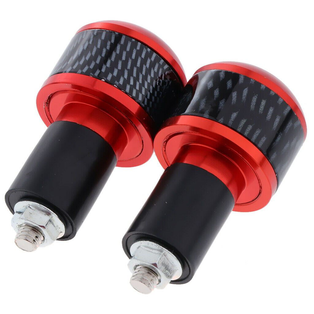 2 Pairs Motorcycle Handlebar End   Plugs for 22mm Hand Bar Black+Orange