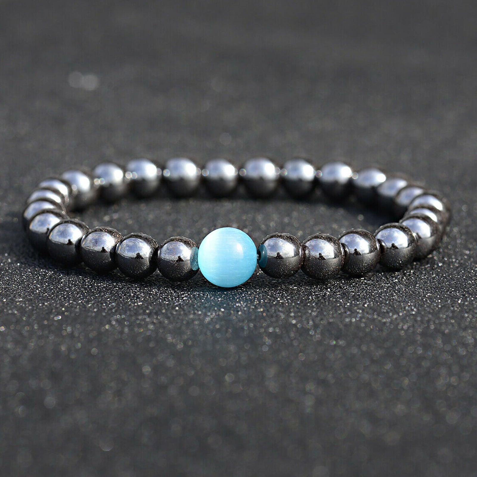 Unisex Therapeutic Energy Healing Bracelets Hematite Magnetic Women Men Bracelet