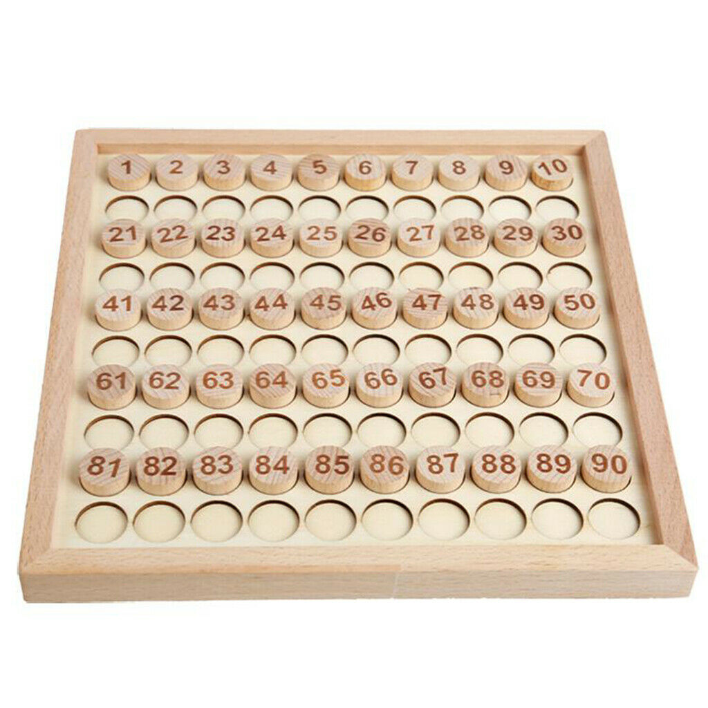 Wooden Hundred Board Game 1 To 100 Numbers   Kids Math Learning