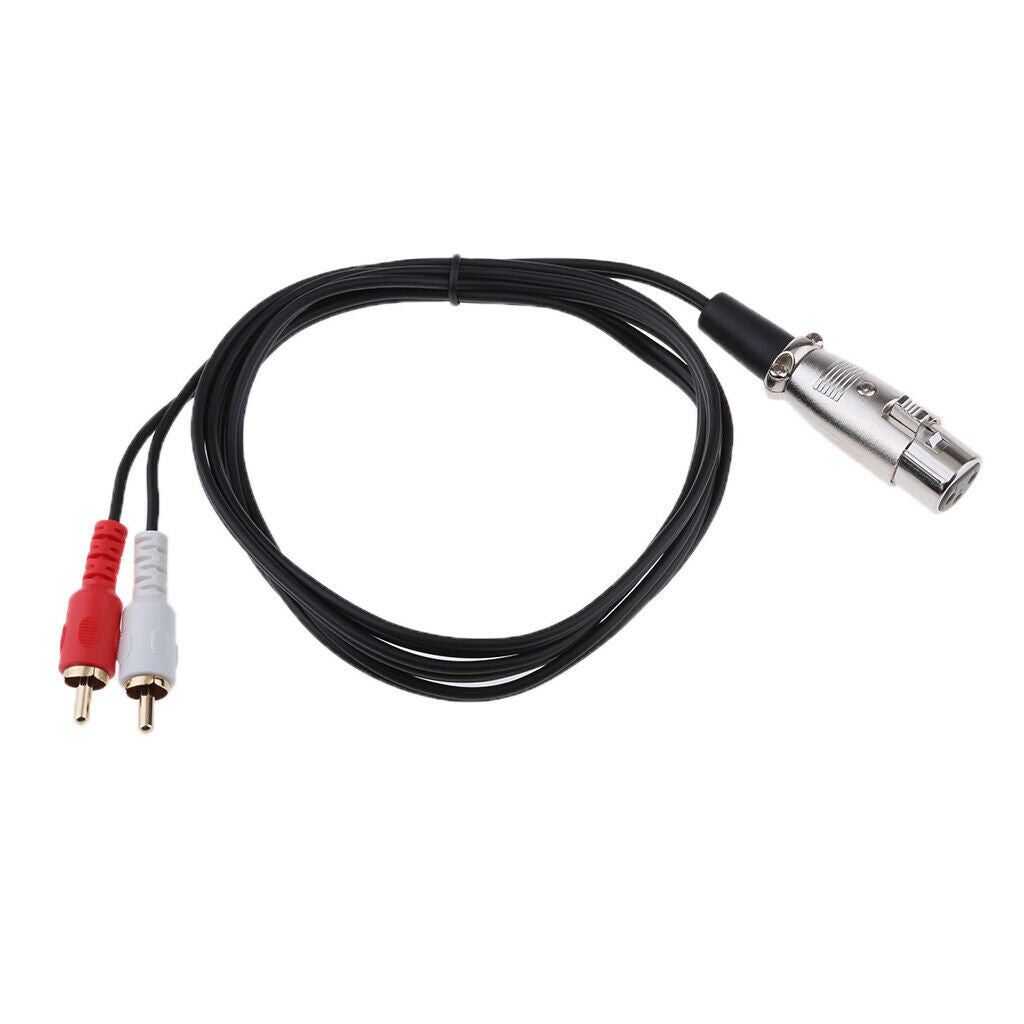 Female XLR to RCA Male Wire HIFI Stereo Audio Connection Microphone Cable