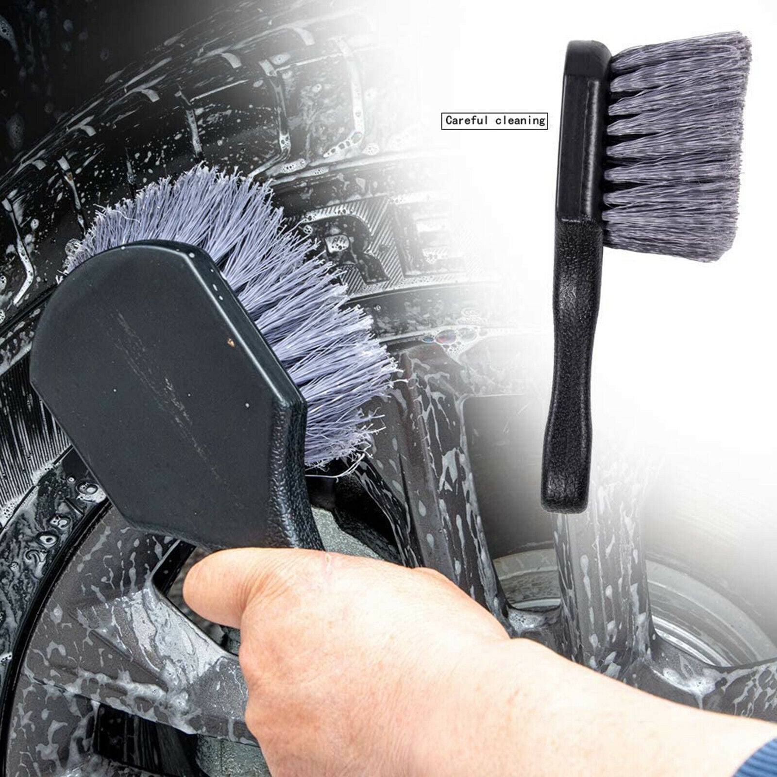 2PCS Car Detailing Brush Kit Vehicle Auto for Air Vents Clean Brush Cleaning