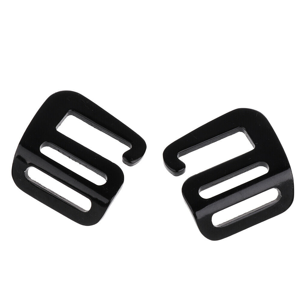 4 Pieces 1 '' G Hooks Outdoor Webbing Buckle for Backpack Strap 25mm Black