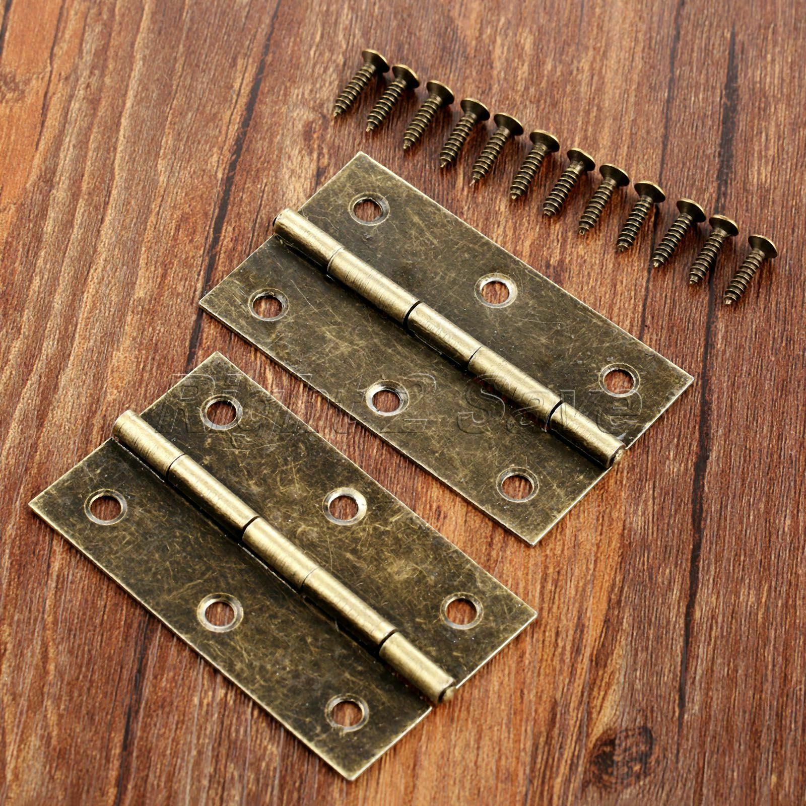 2.95"*1.65" Cabinet Wardrobe Door Hinge Retro Bronze Furniture Jewelry Box Hinge