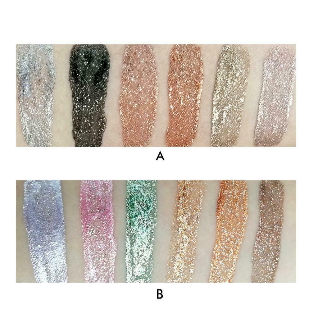 12x Assorted Diamond Glow Liquid Eye Shadow Highlight Glossy Glitters Makeup