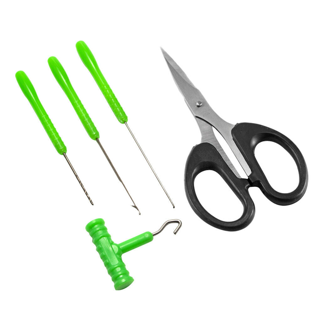 5PCS Fishing Rigging Needles Carp Fishing Lures Rig Tools Set Scissors