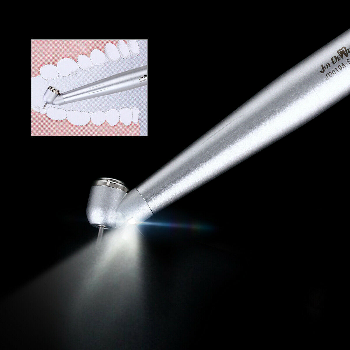 5X NSK style Dental 45° E-generator LED Standard Push Button Handpiece 4Hole