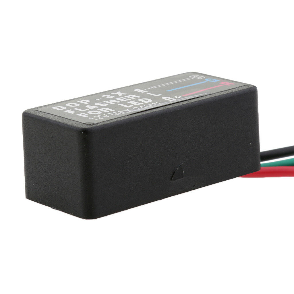 Motorcycle 100A 12V LED Brake Stop Light Strobe Flash Module Controller Box