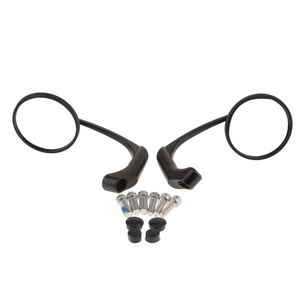 Universal Side Rear View Race Mirrors for Motorcycle Motorbike Scooters Black
