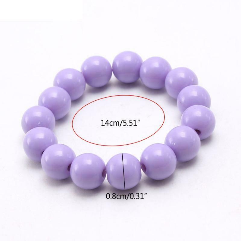 Candy Color Beaded Children's Bracelet Colorful Round Bead Cartoon Jewelry