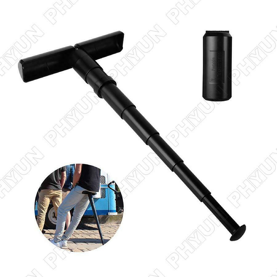 1x Portable Folding Seat Walking Stick Cane Adjustable Height Teliscopic Stool