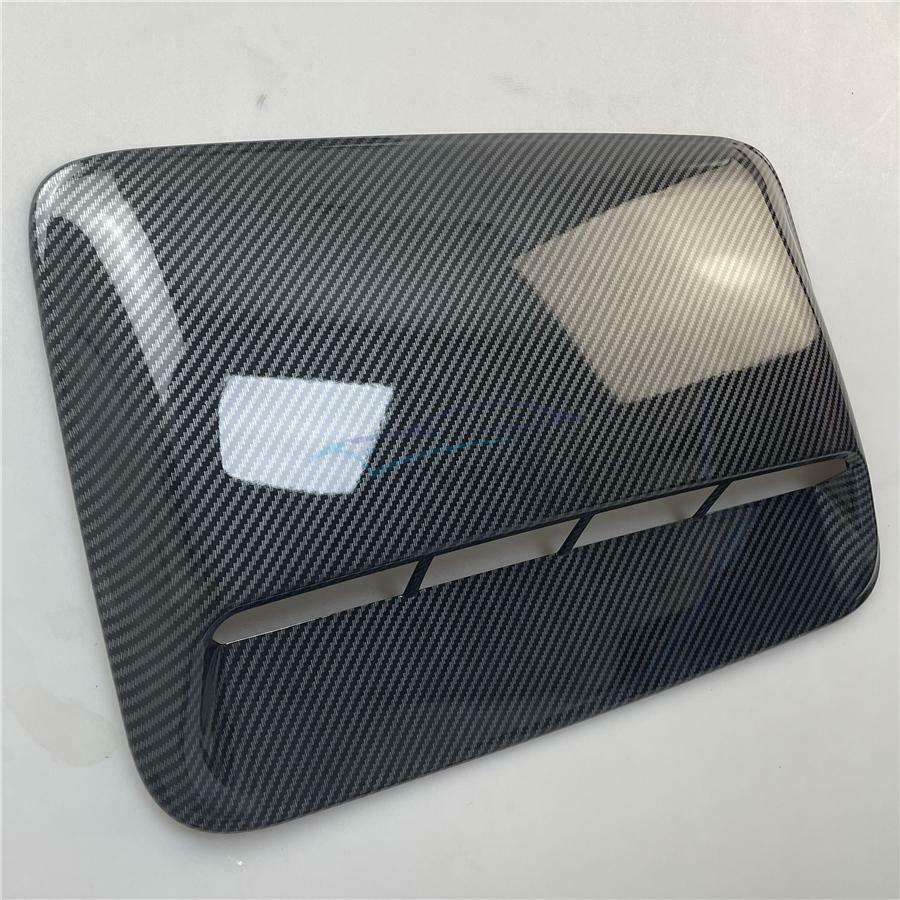 1× Universal Glossy Carbon Fiber Vehicle Exterior Decoration Air Flow Vent Cover