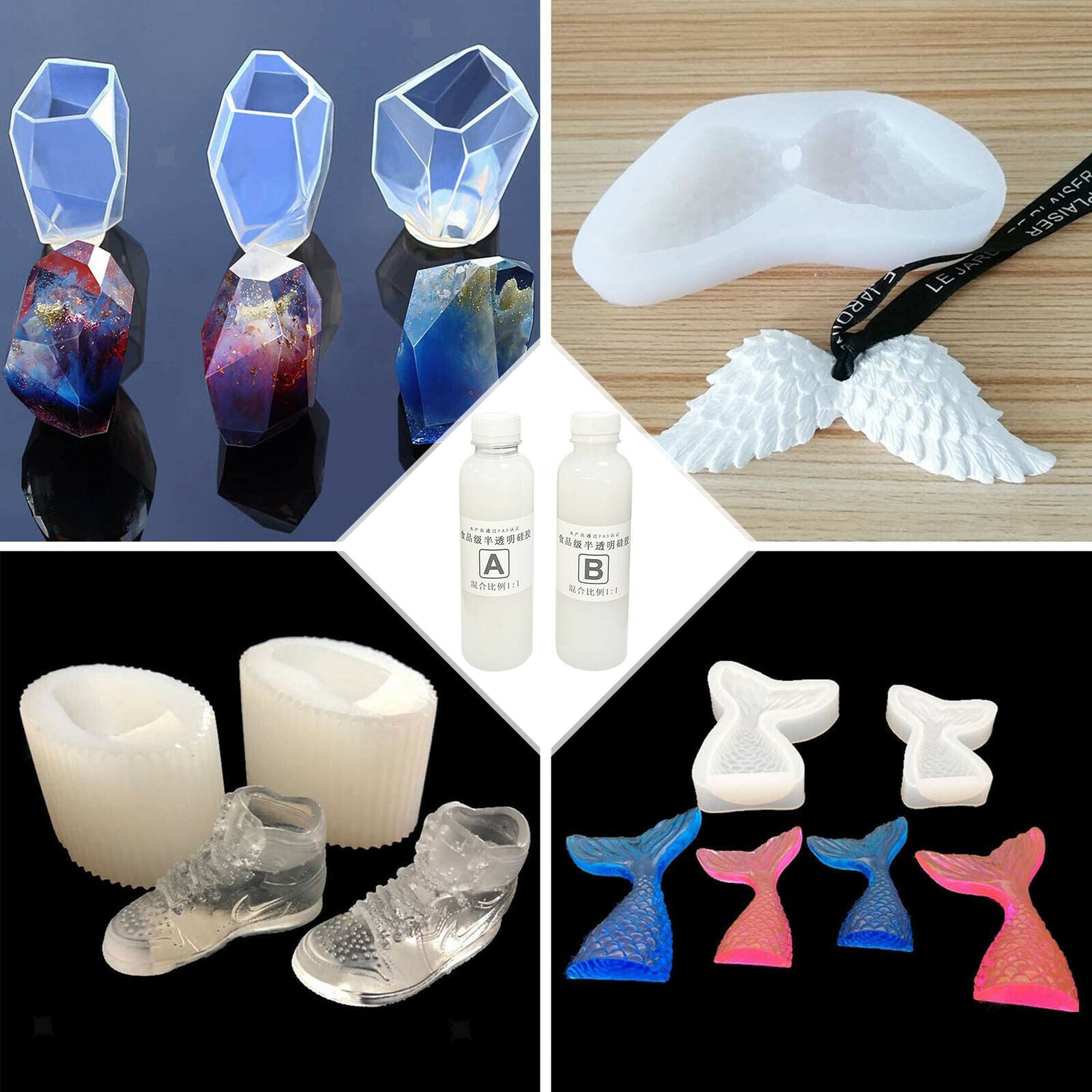Silicone Molds Making Kit - 8.45oz for Silicone DIY Casting Jewelry Making